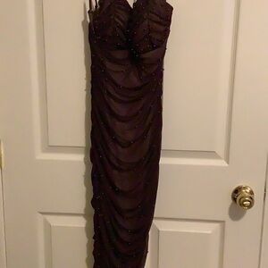NWT Asymmetric Beaded Cocktail Dress